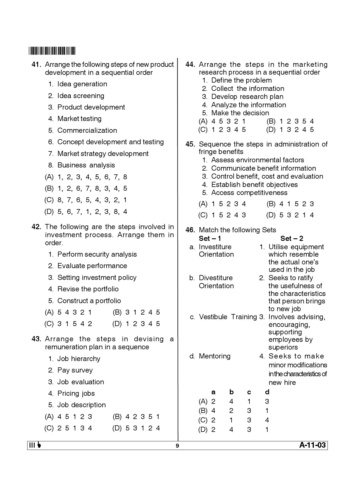 Telangana SET Management 2013 Question Paper III 8