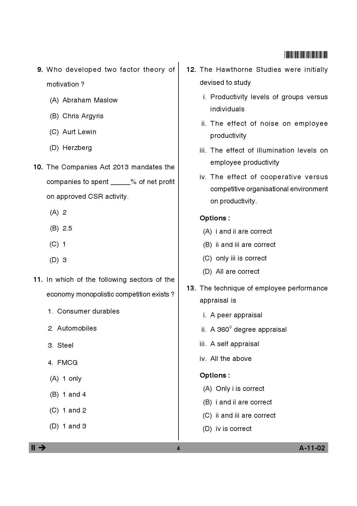 Telangana SET Management 2014 Question Paper II 3