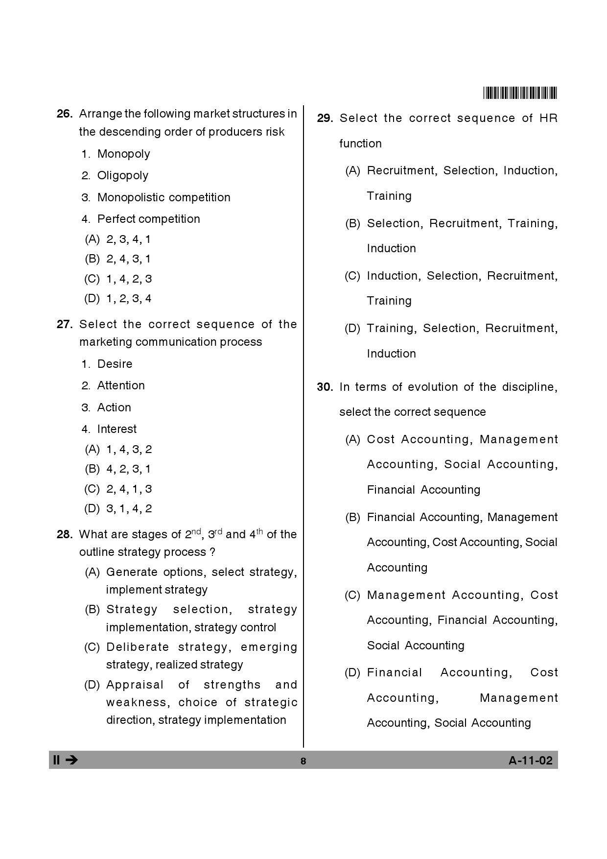 Telangana SET Management 2014 Question Paper II 7