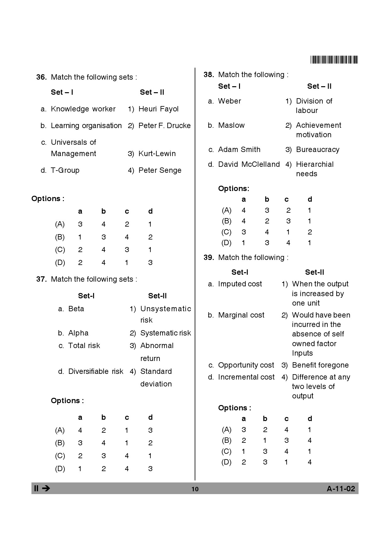 Telangana SET Management 2014 Question Paper II 9