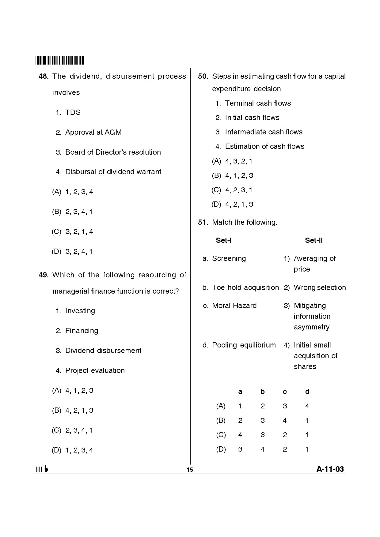 Telangana SET Management 2014 Question Paper III 14