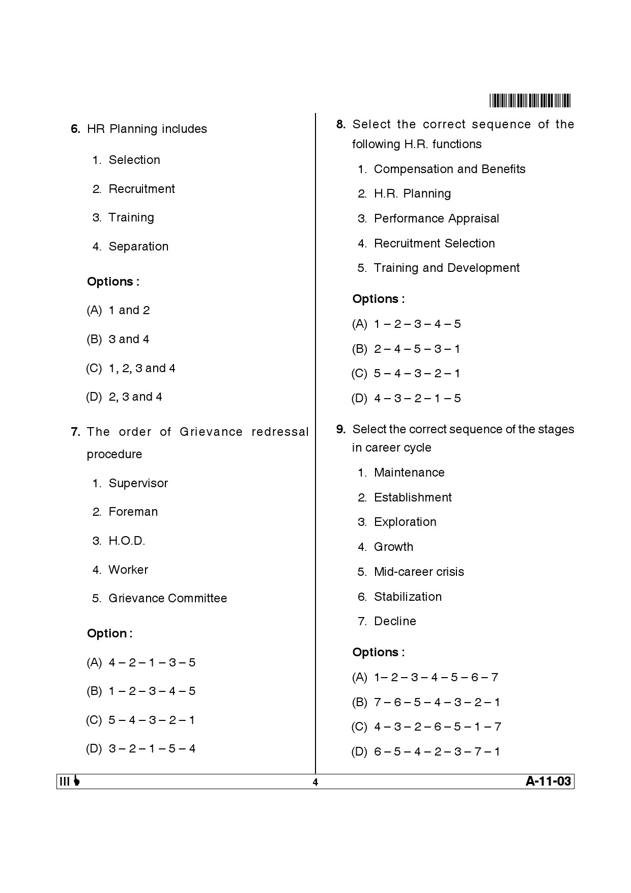 Telangana SET Management 2014 Question Paper III 3