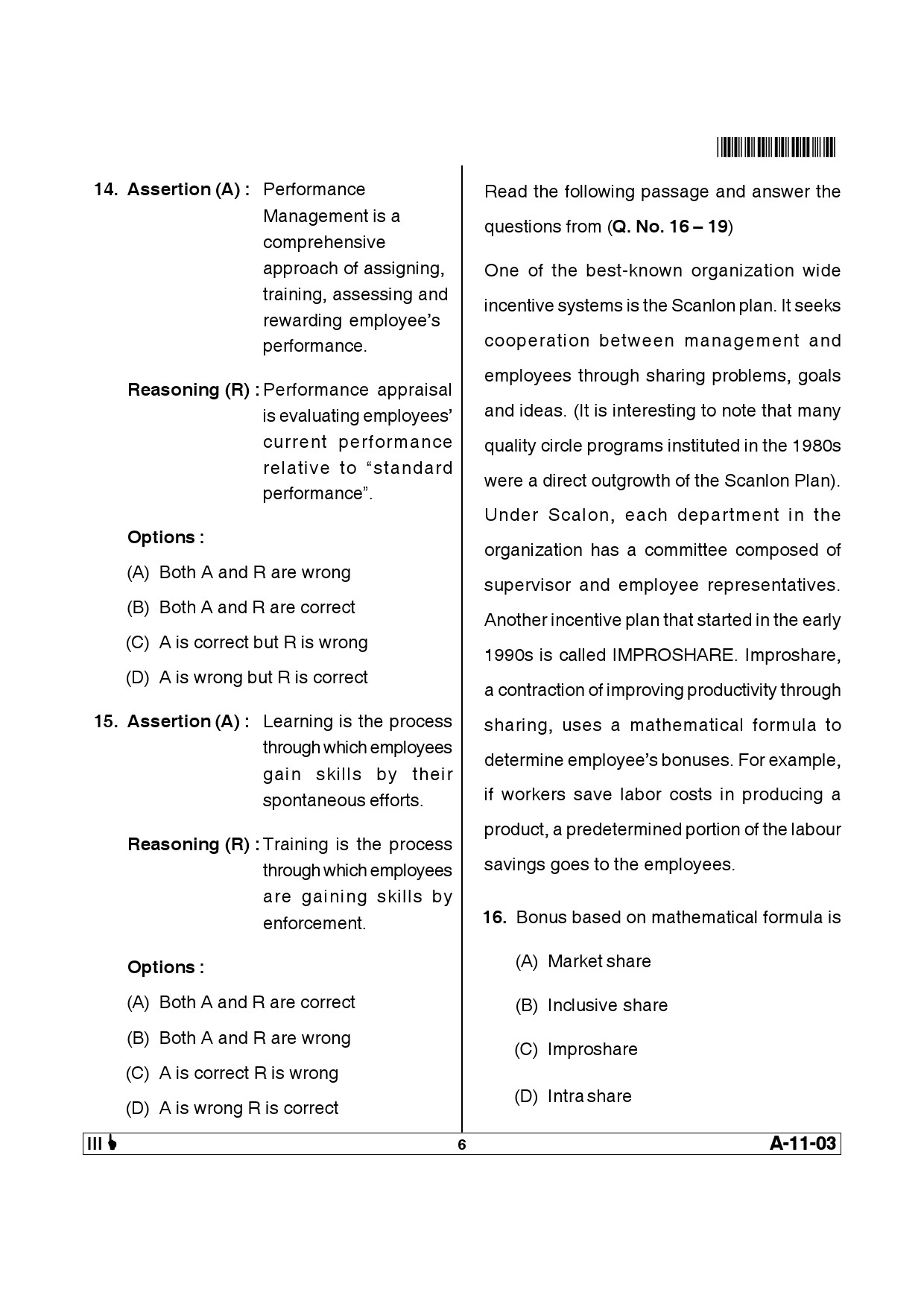 Telangana SET Management 2014 Question Paper III 5