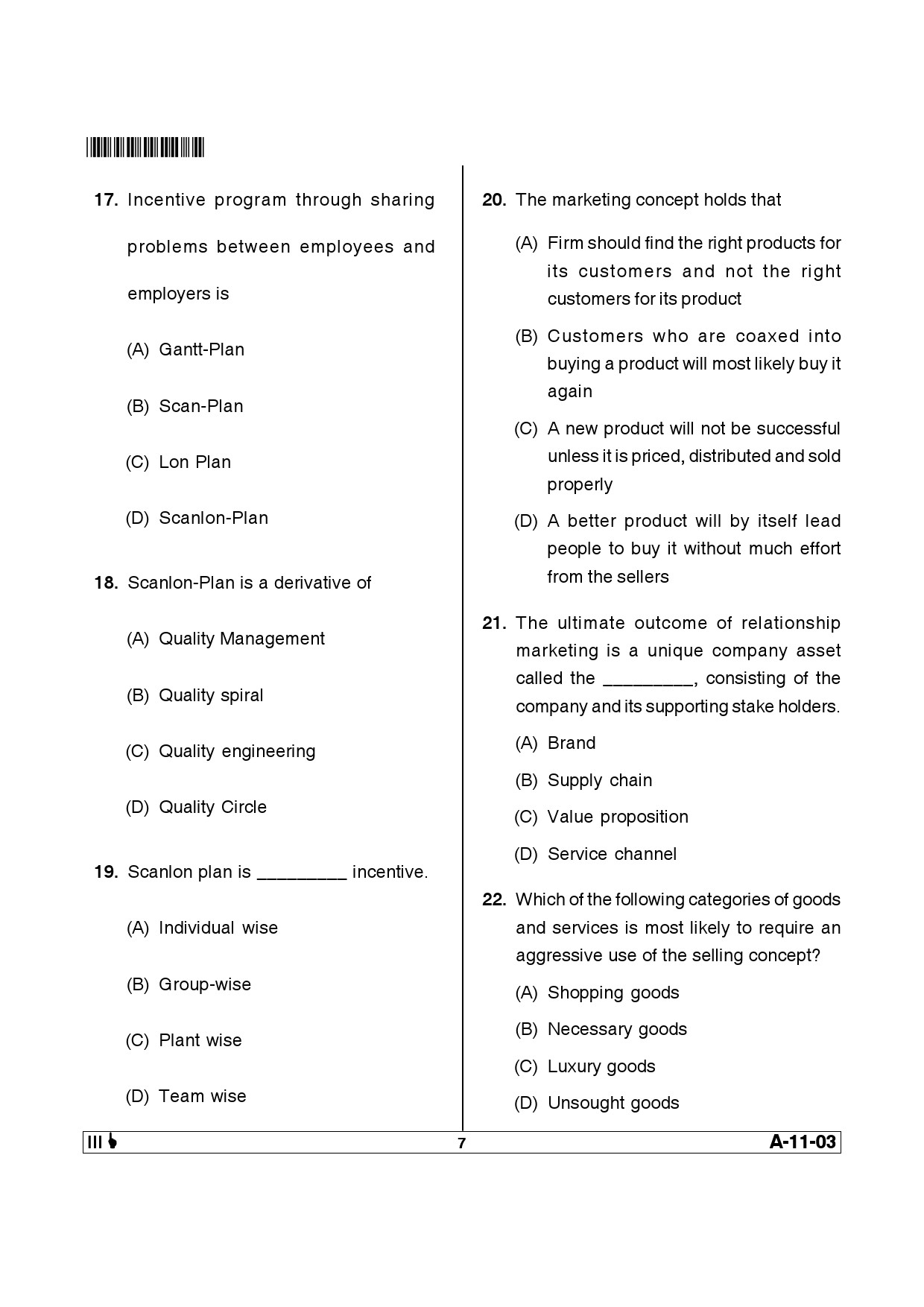 Telangana SET Management 2014 Question Paper III 6