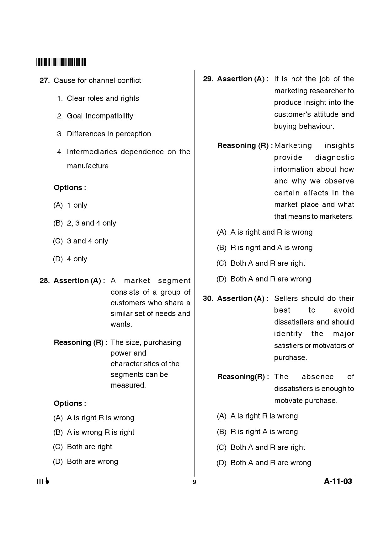 Telangana SET Management 2014 Question Paper III 8