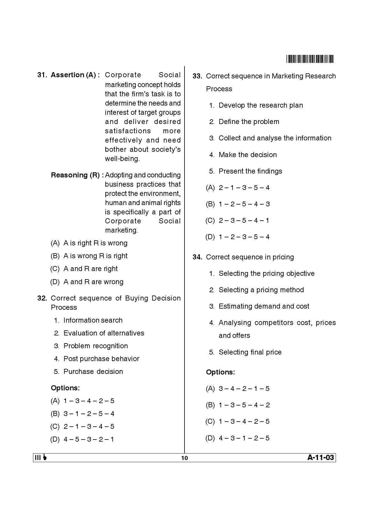 Telangana SET Management 2014 Question Paper III 9