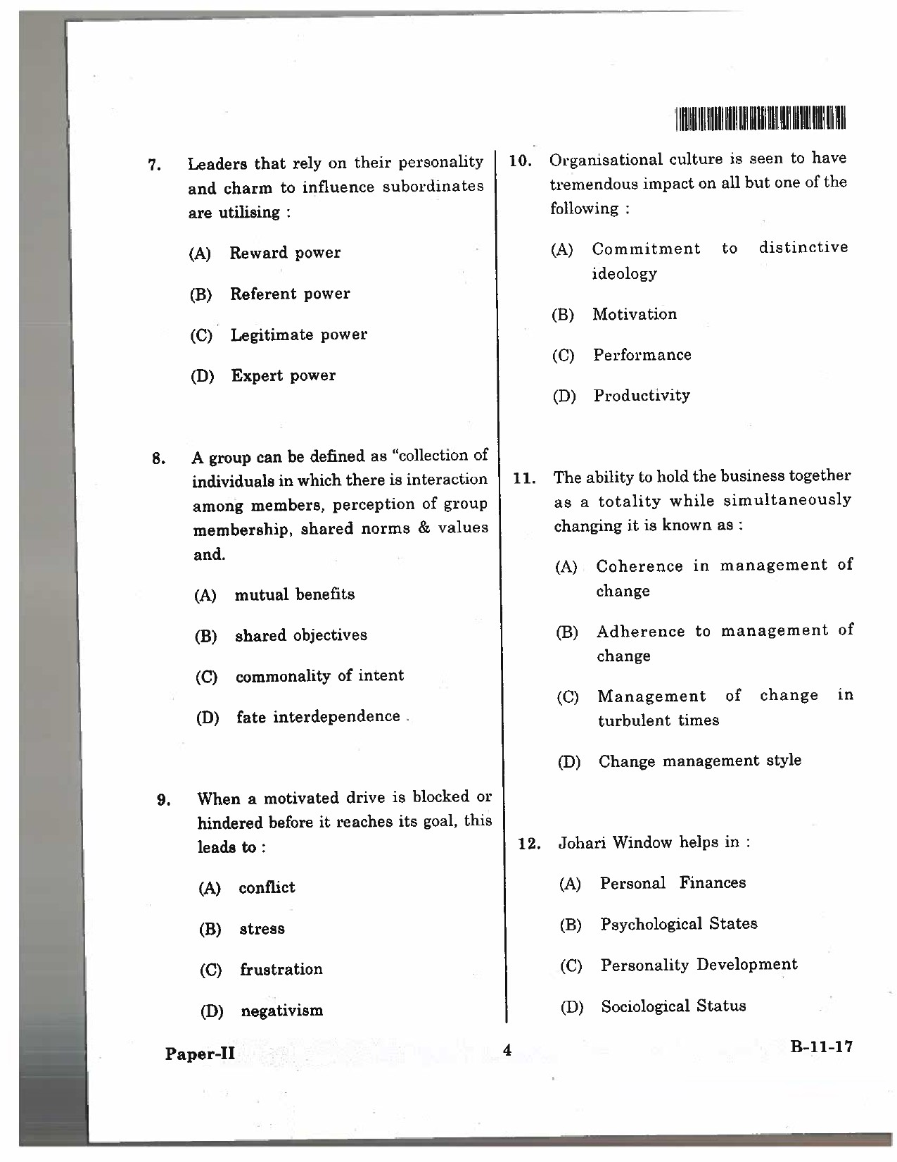 Telangana SET Management 2017 Question Paper II 3