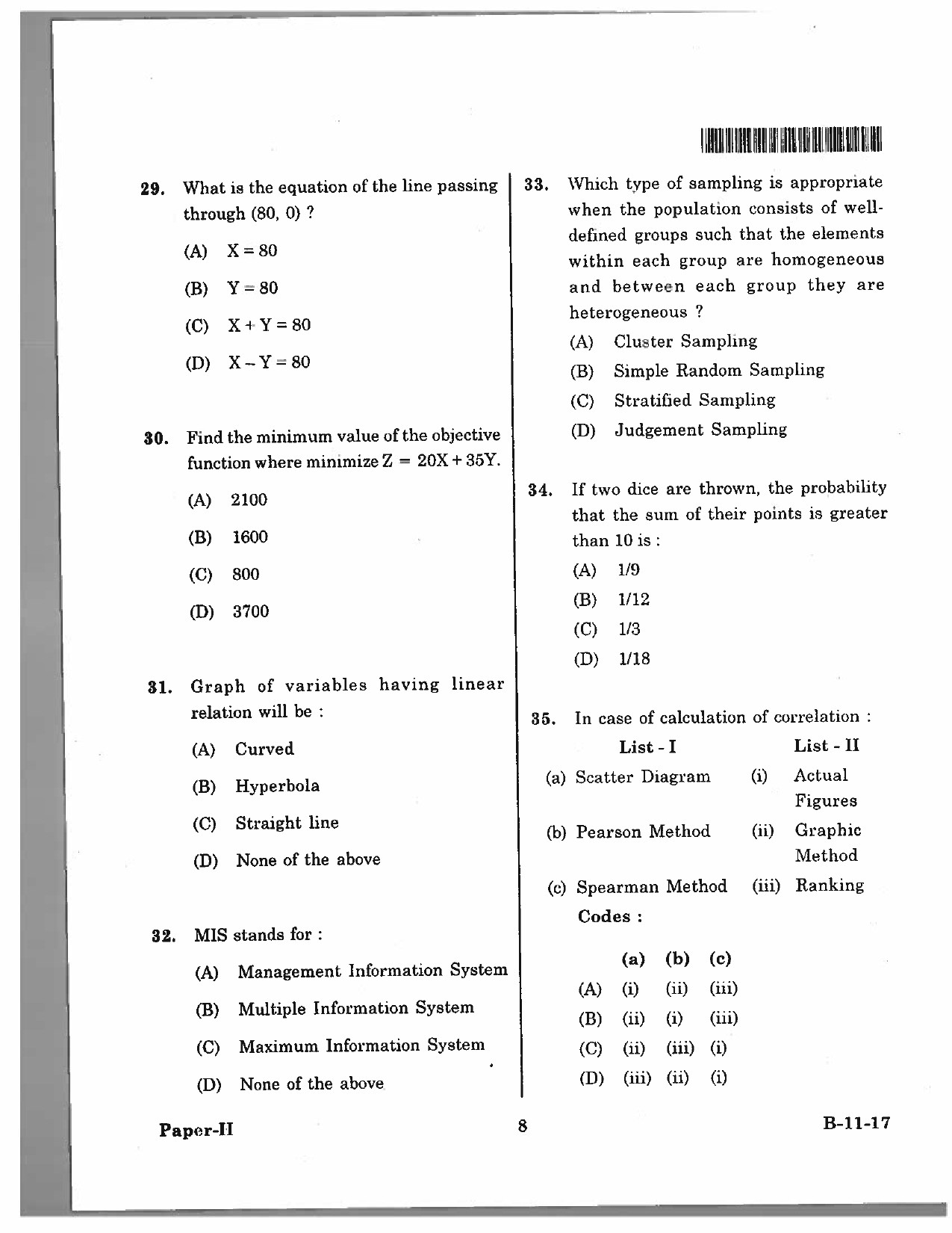 Telangana SET Management 2017 Question Paper II 7