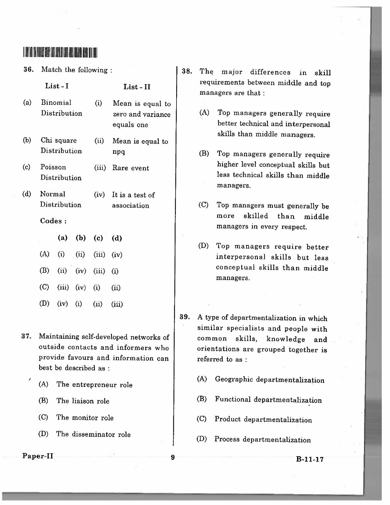 Telangana SET Management 2017 Question Paper II 8