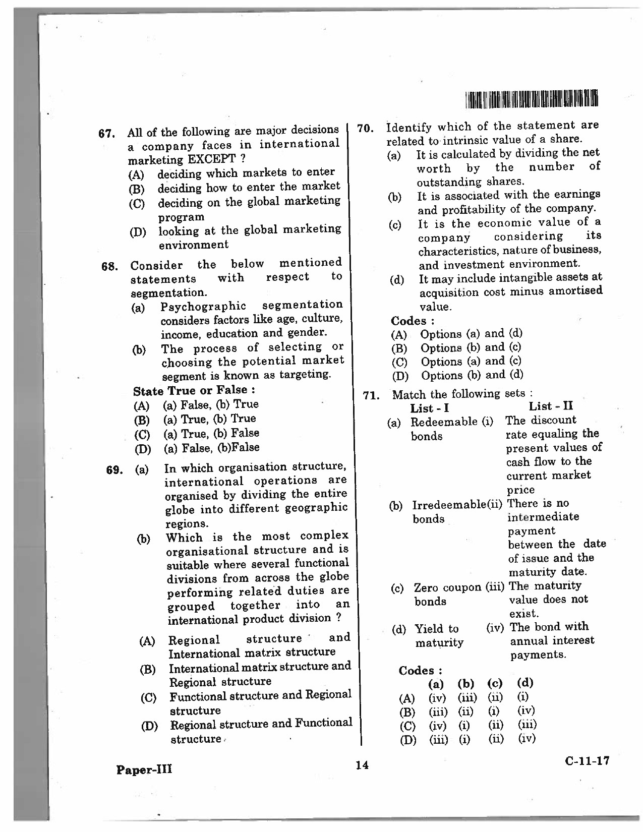 Telangana SET Management 2017 Question Paper III 13