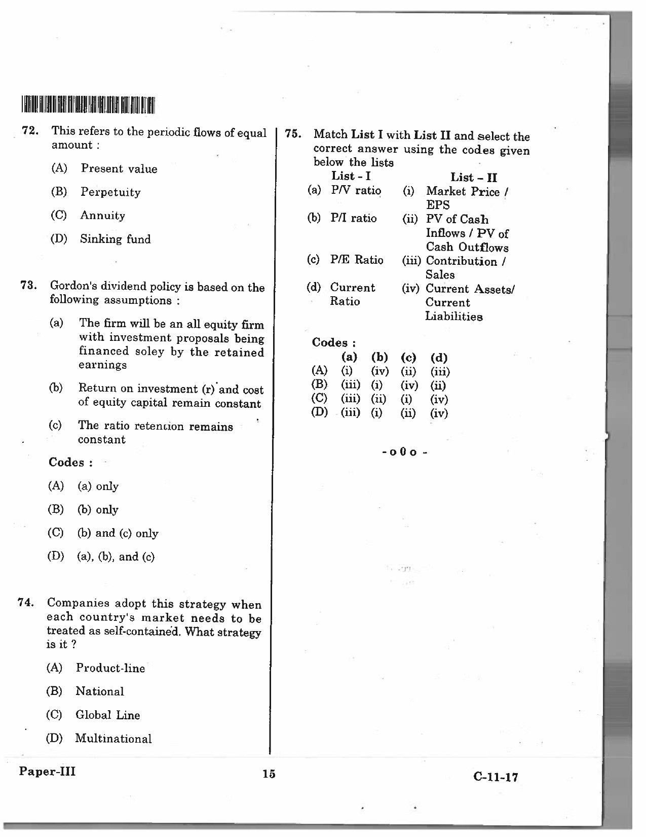 Telangana SET Management 2017 Question Paper III 14