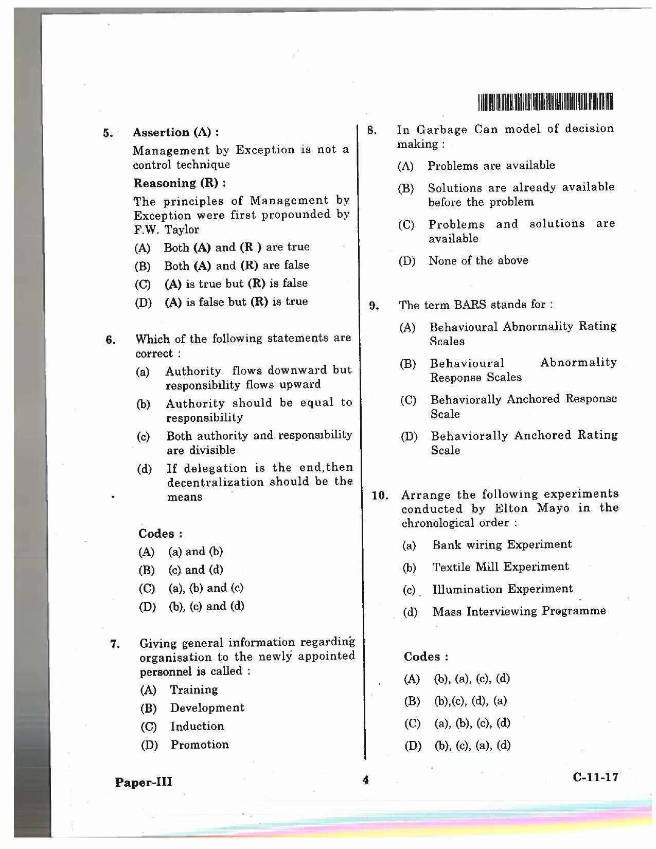 Telangana SET Management 2017 Question Paper III 3