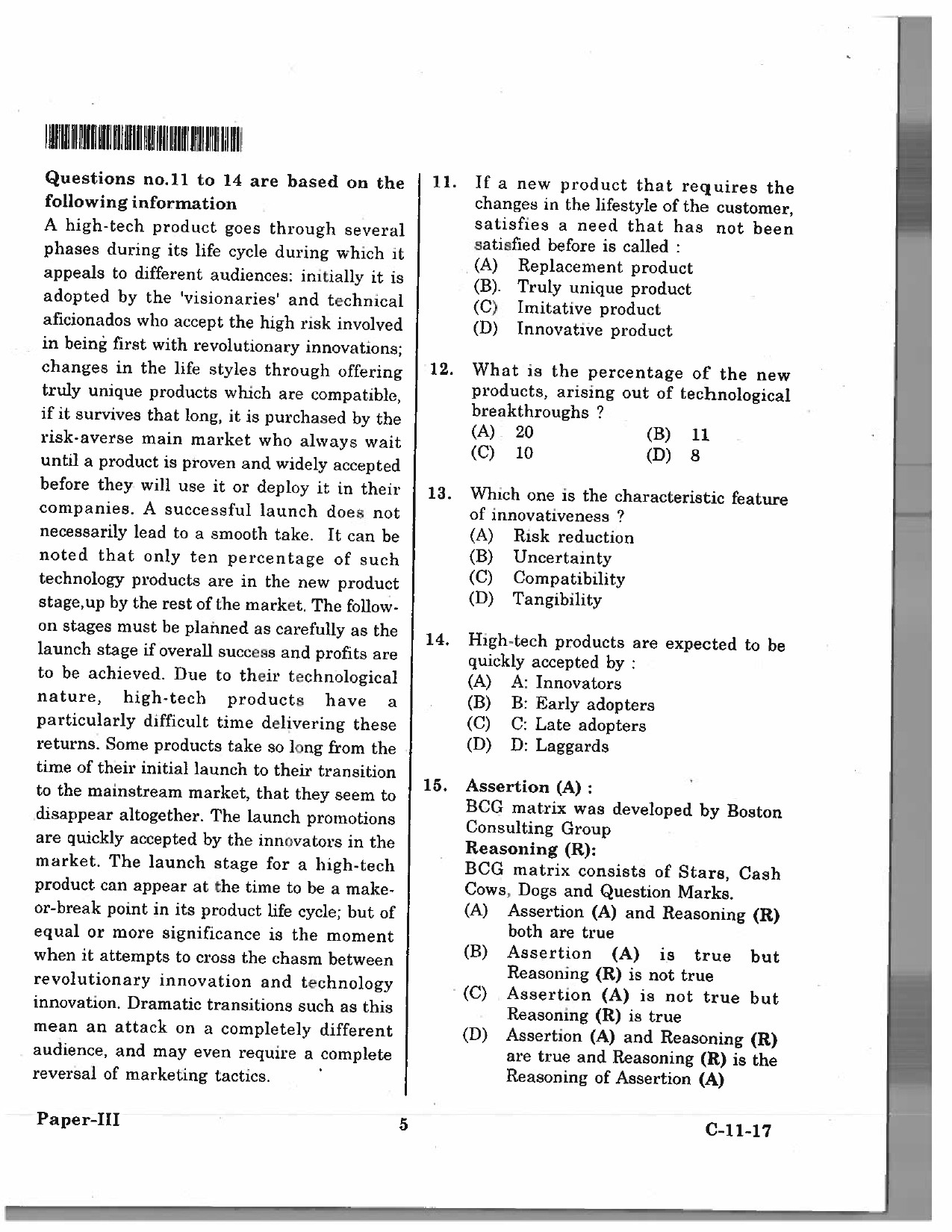 Telangana SET Management 2017 Question Paper III 4