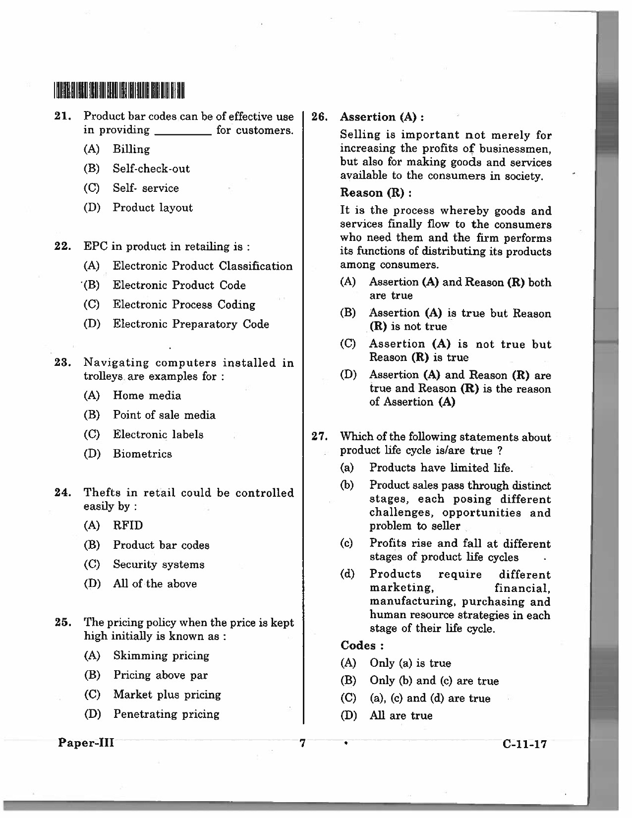 Telangana SET Management 2017 Question Paper III 6