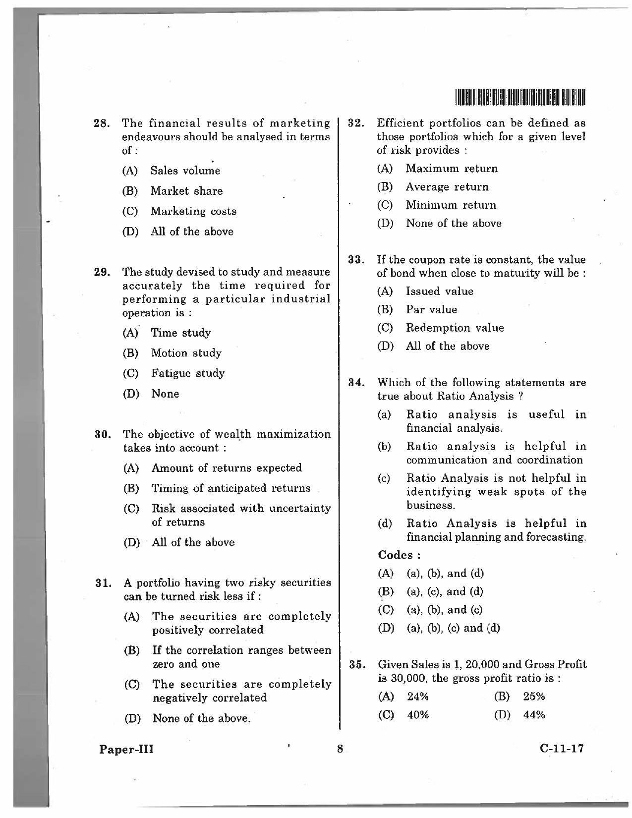 Telangana SET Management 2017 Question Paper III 7