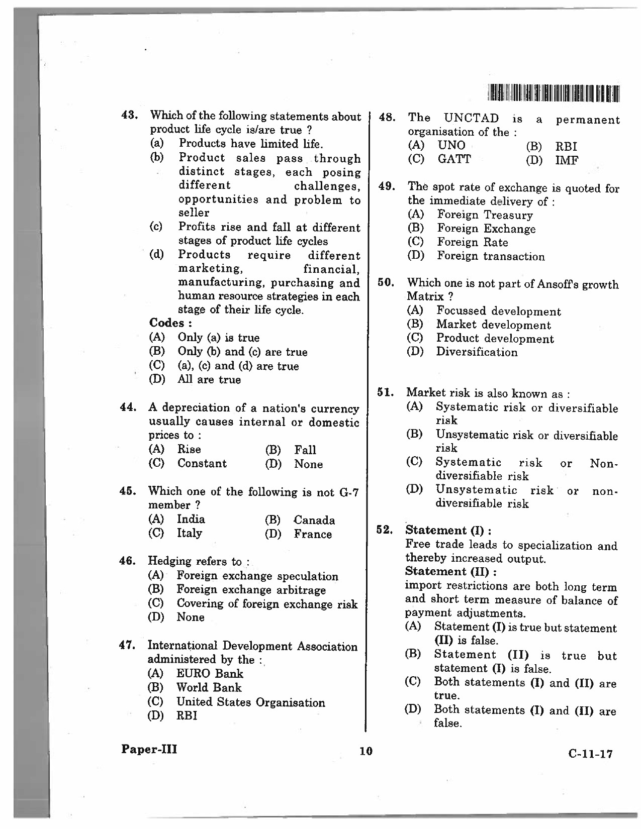 Telangana SET Management 2017 Question Paper III 9