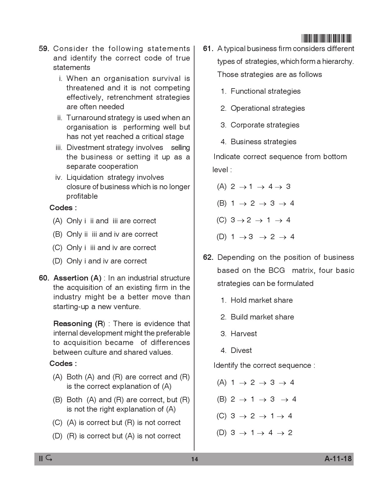 Telangana SET Management 2018 Question Paper II 13