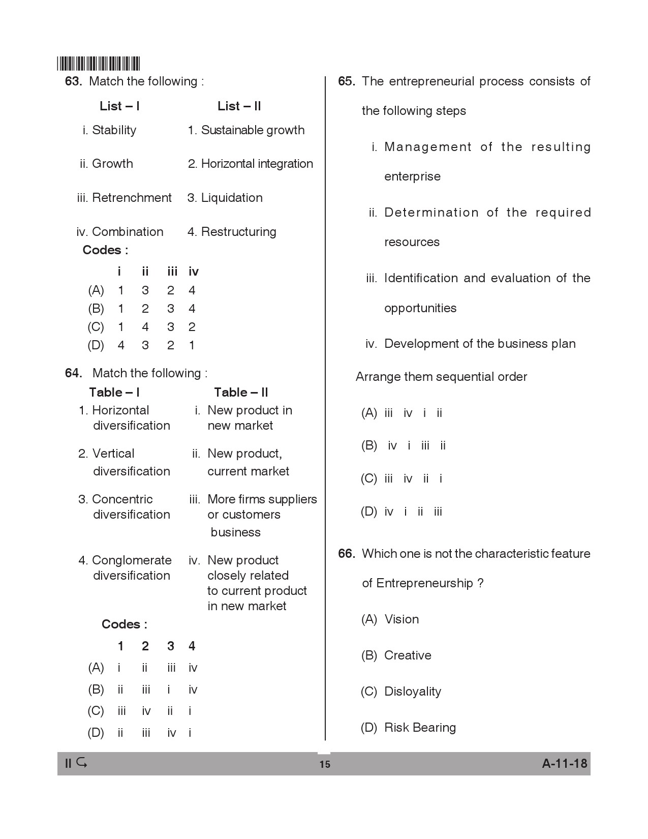 Telangana SET Management 2018 Question Paper II 14