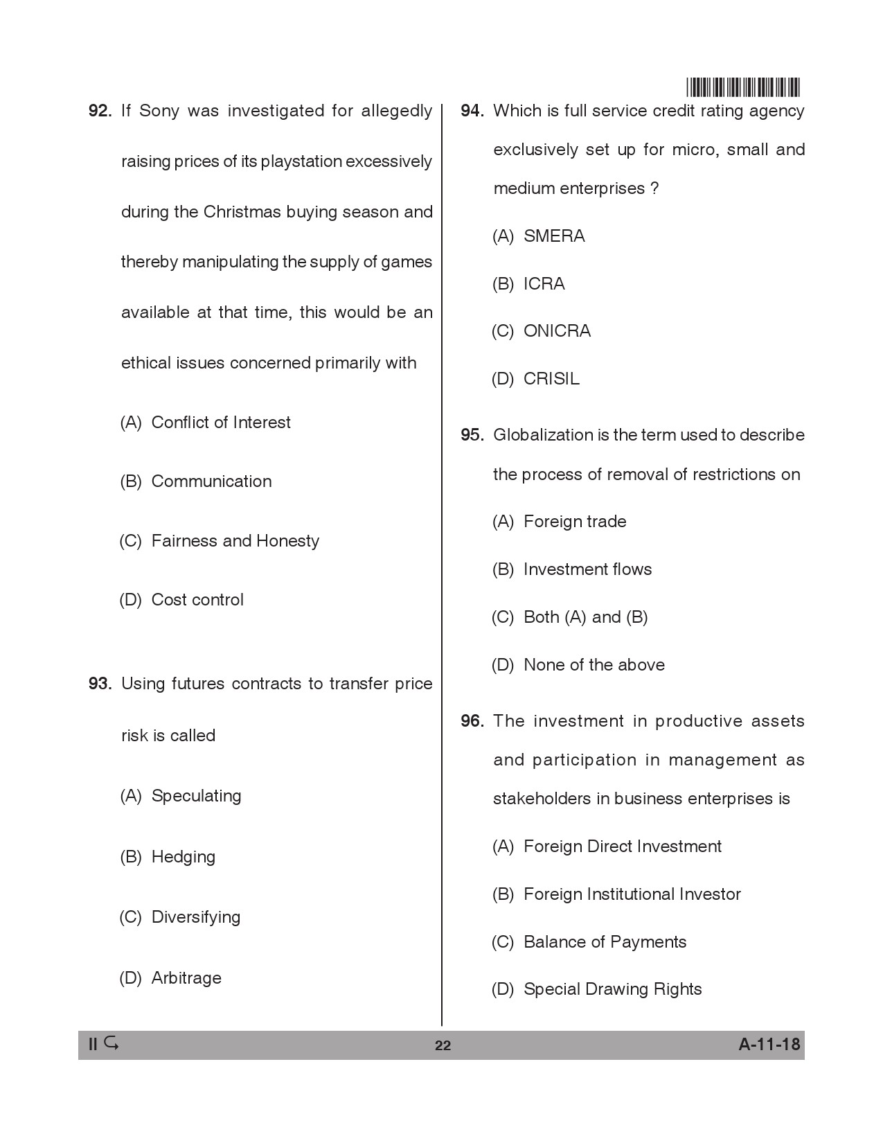 Telangana SET Management 2018 Question Paper II 21