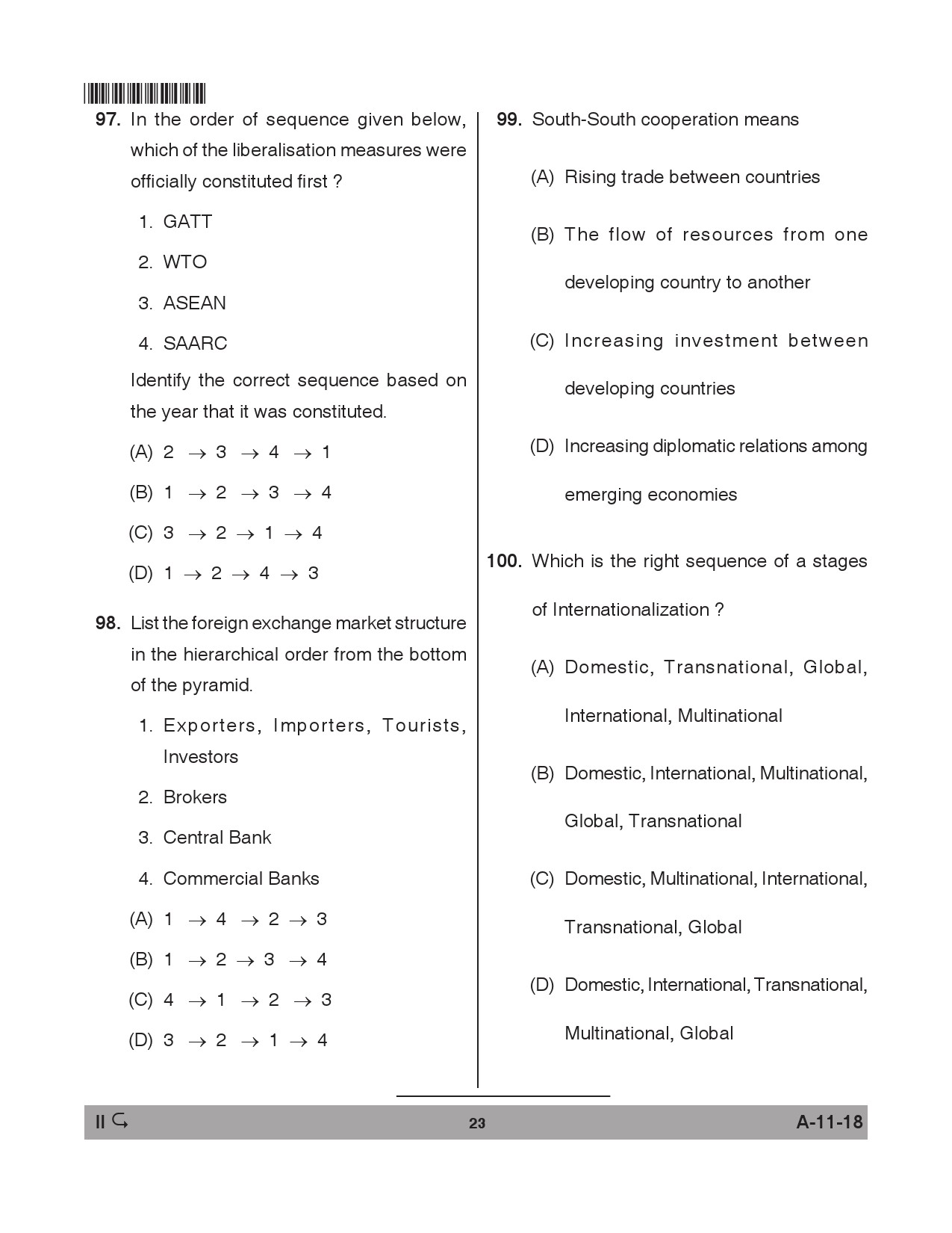 Telangana SET Management 2018 Question Paper II 22