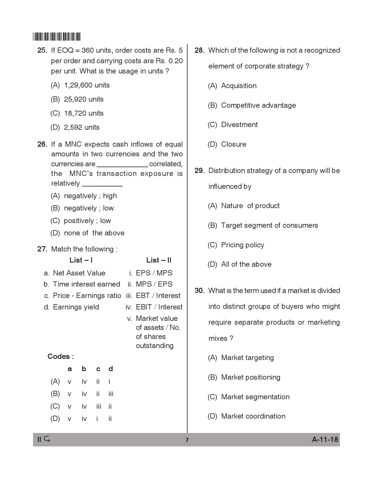 Telangana SET Management 2018 Question Paper II 6