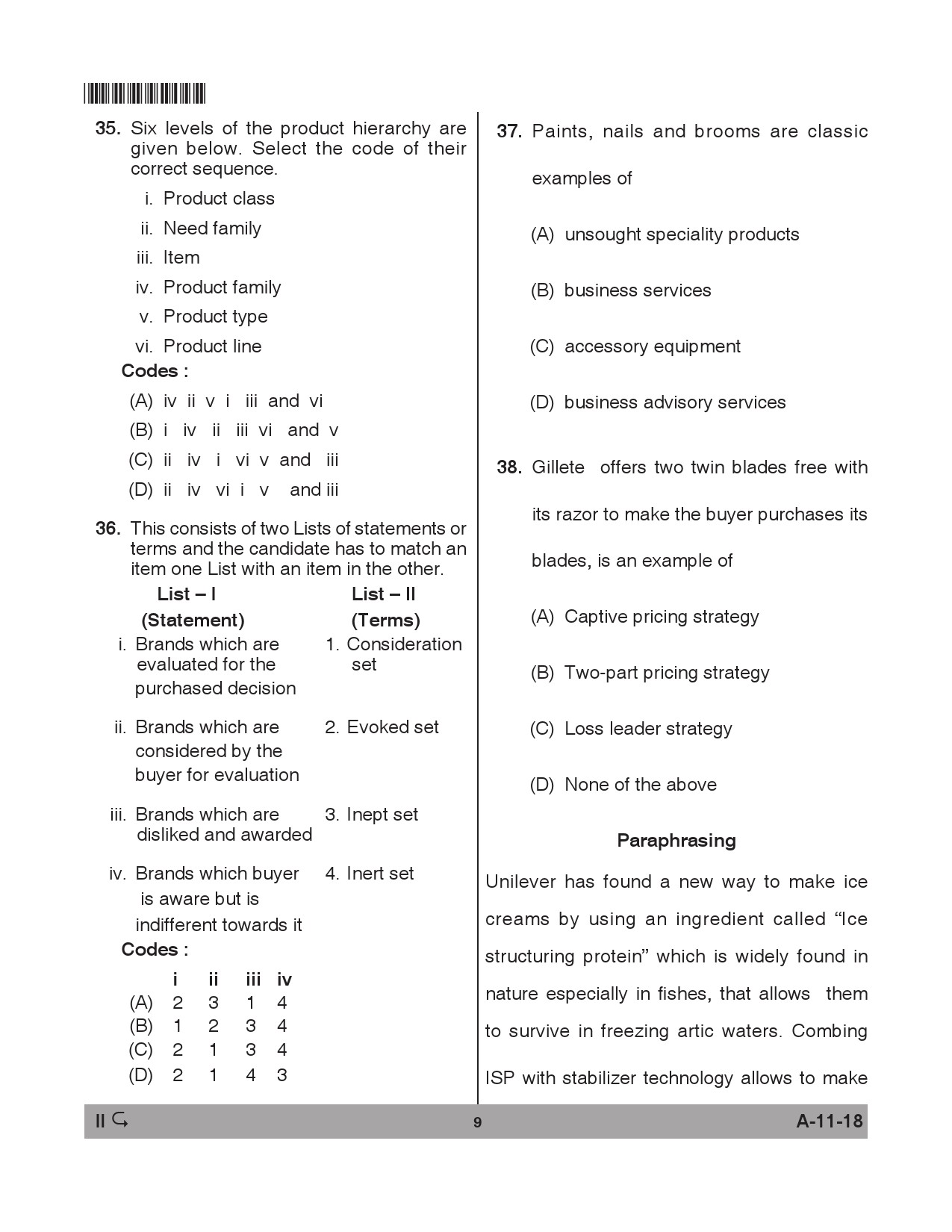 Telangana SET Management 2018 Question Paper II 8