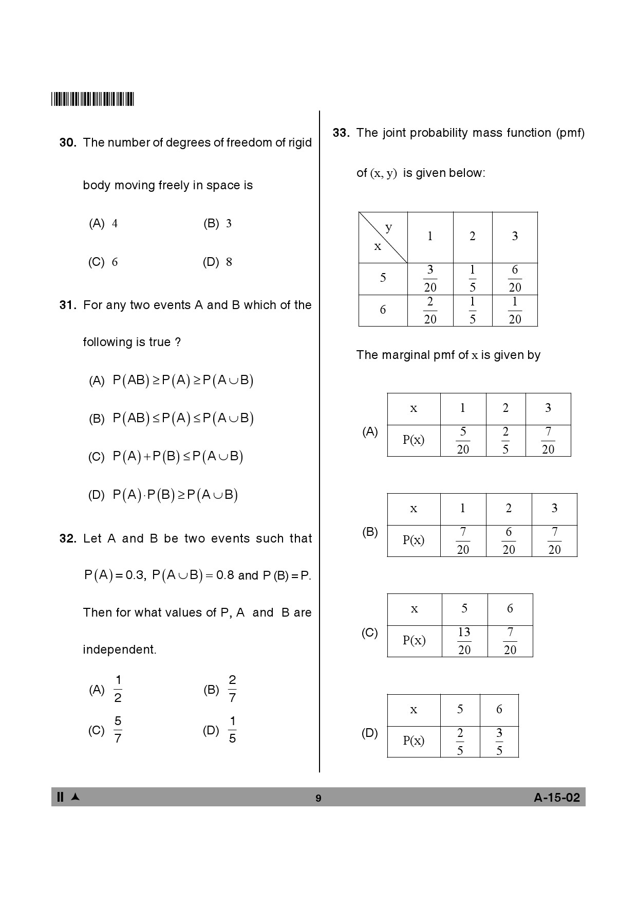 Telangana SET Mathematical Sciences 2014 Question Paper II 8