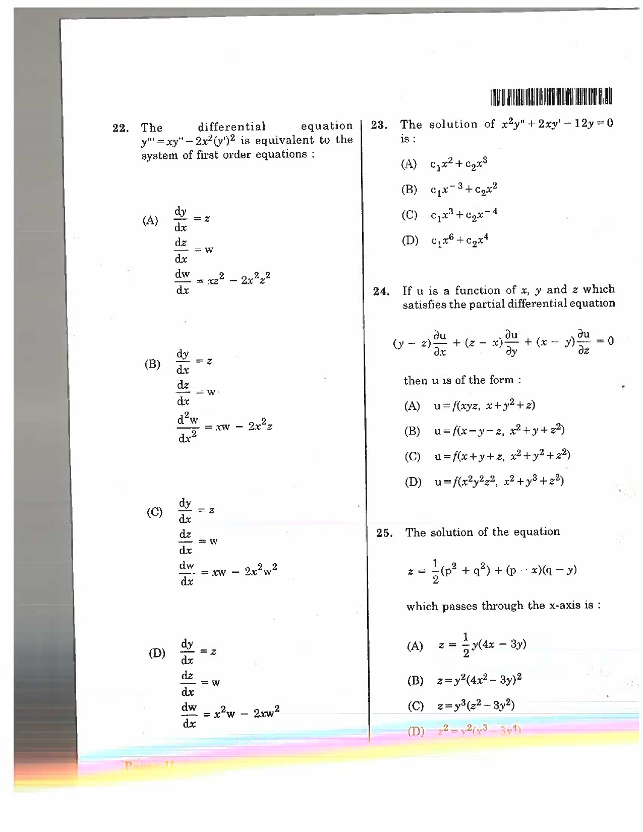 Telangana SET Mathematical Sciences 2017 Question Paper II 5