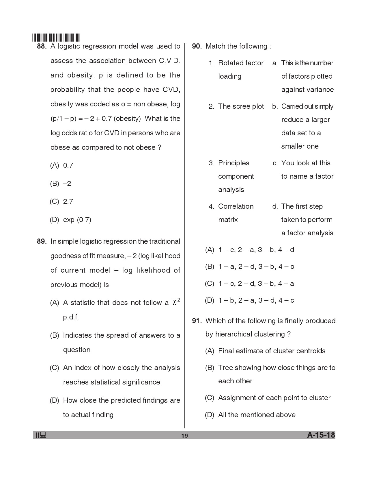 Telangana SET Mathematical Sciences 2018 Question Paper II 18