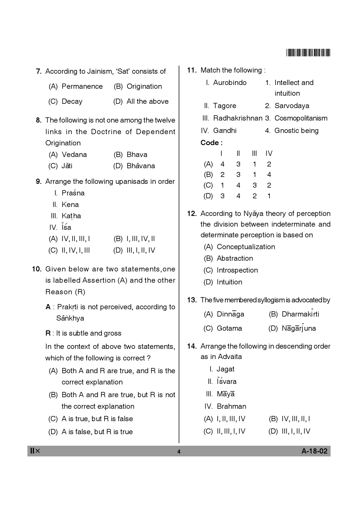 Telangana SET Philosophy 2012 Question Paper II 3