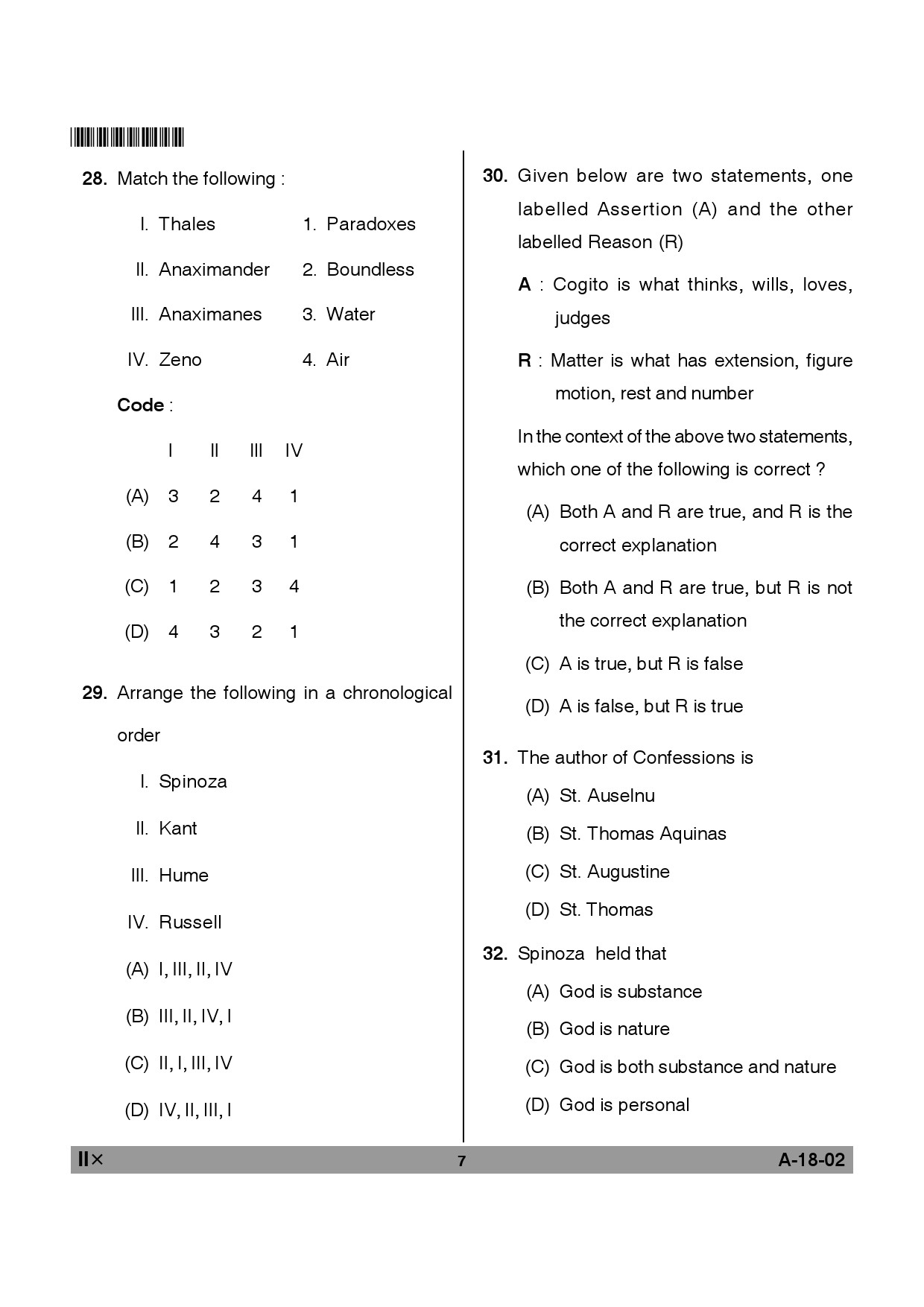 Telangana SET Philosophy 2012 Question Paper II 6