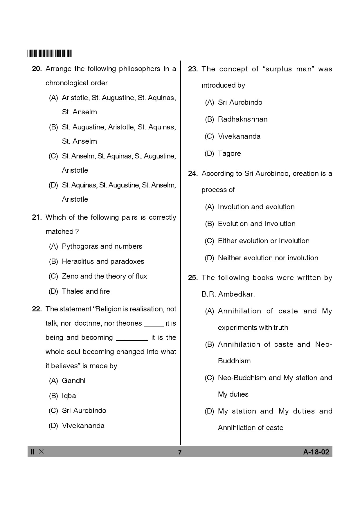 Telangana SET Philosophy 2013 Question Paper II 6