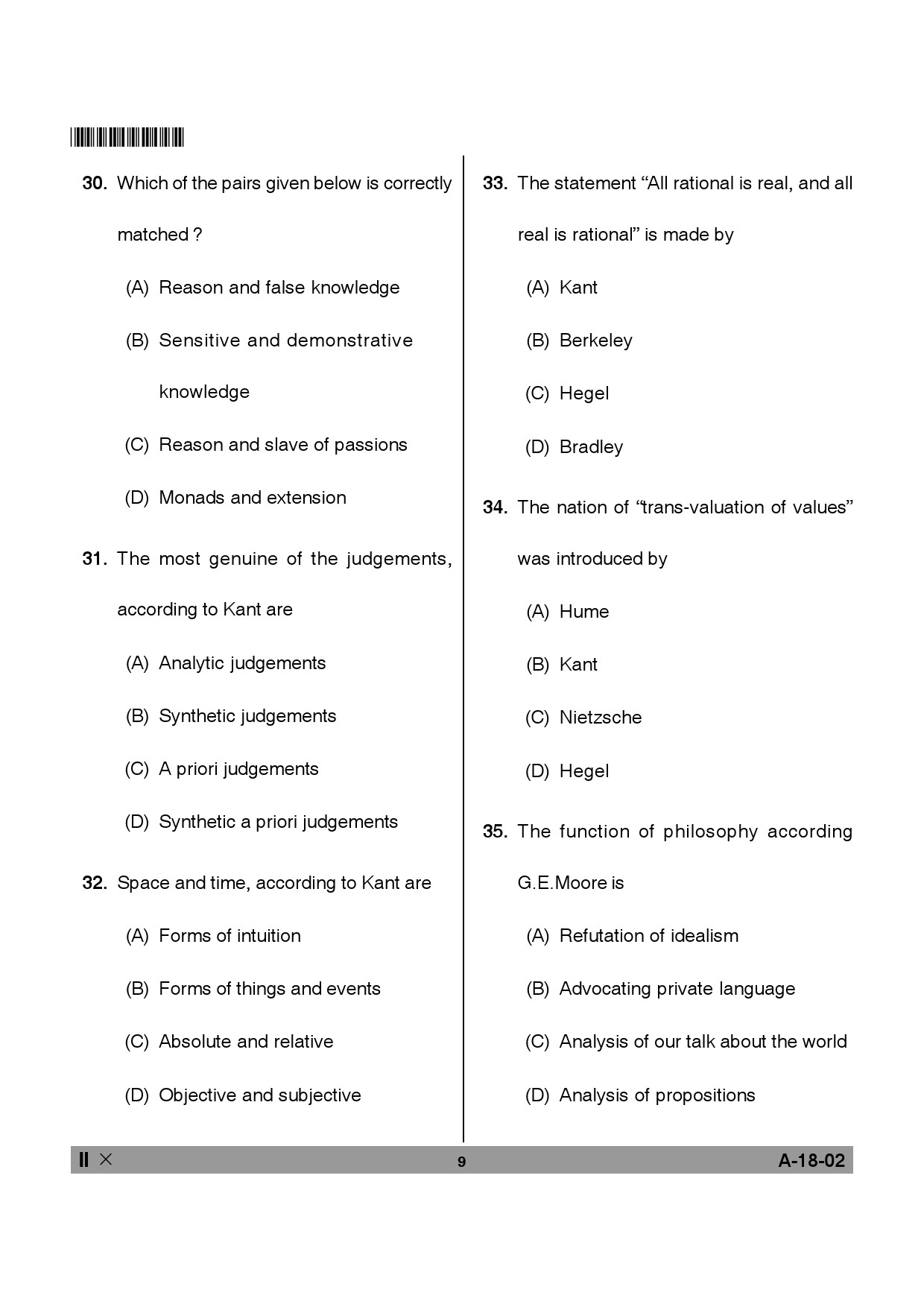 Telangana SET Philosophy 2013 Question Paper II 8