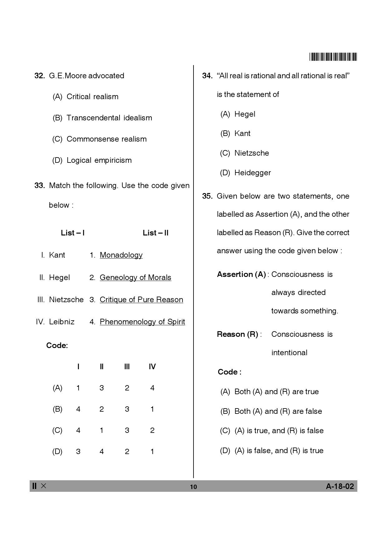 Telangana SET Philosophy 2014 Question Paper II 9