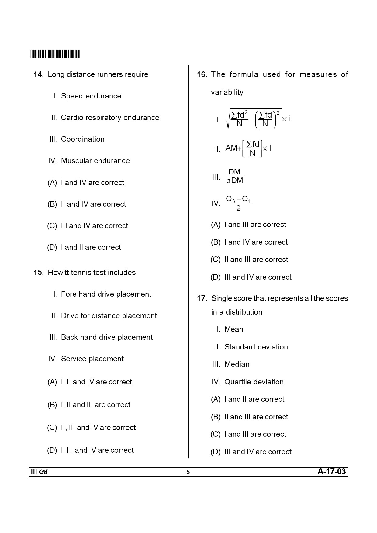 Telangana SET Physical Education 2013 Question Paper III 4