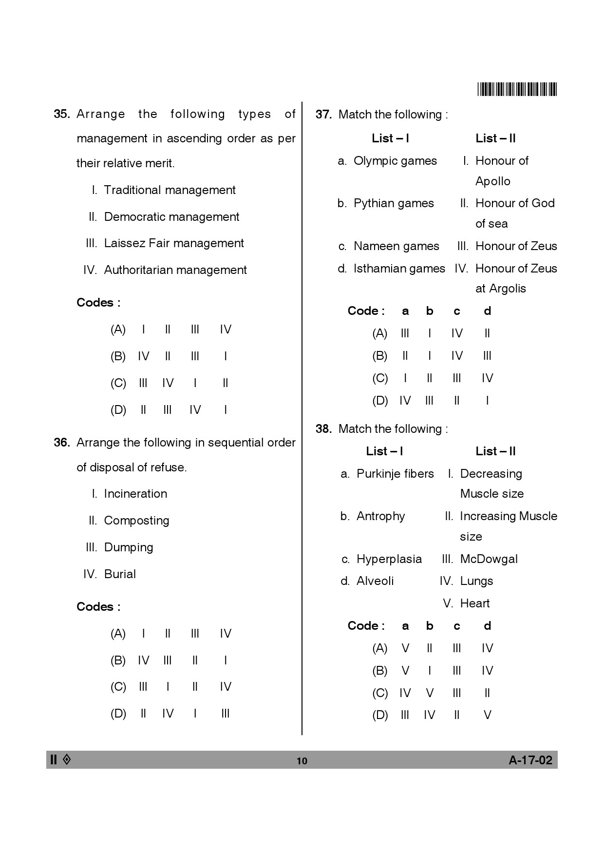 Telangana SET Physical Education 2014 Question Paper II 9