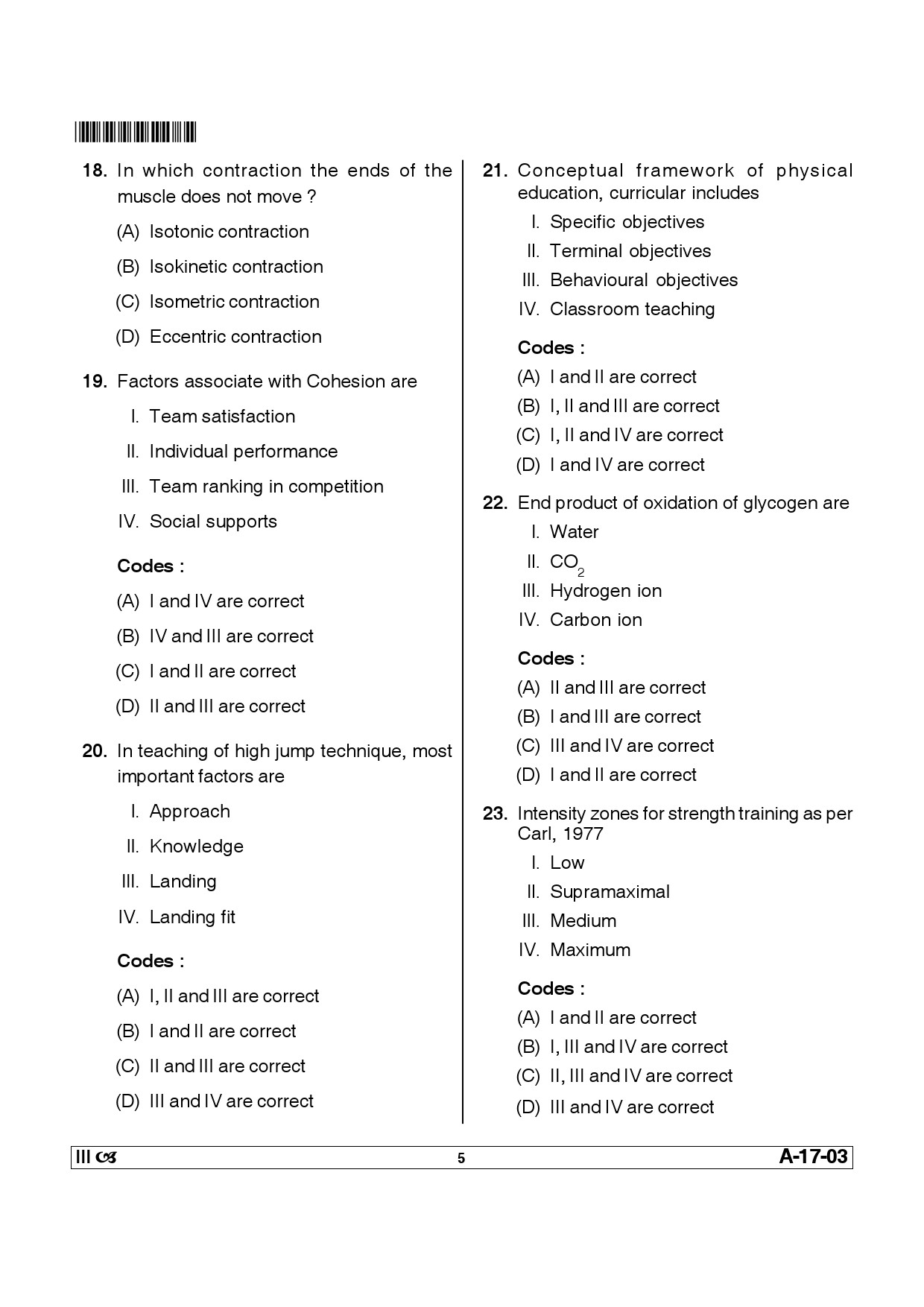 Telangana SET Physical Education 2014 Question Paper III 4