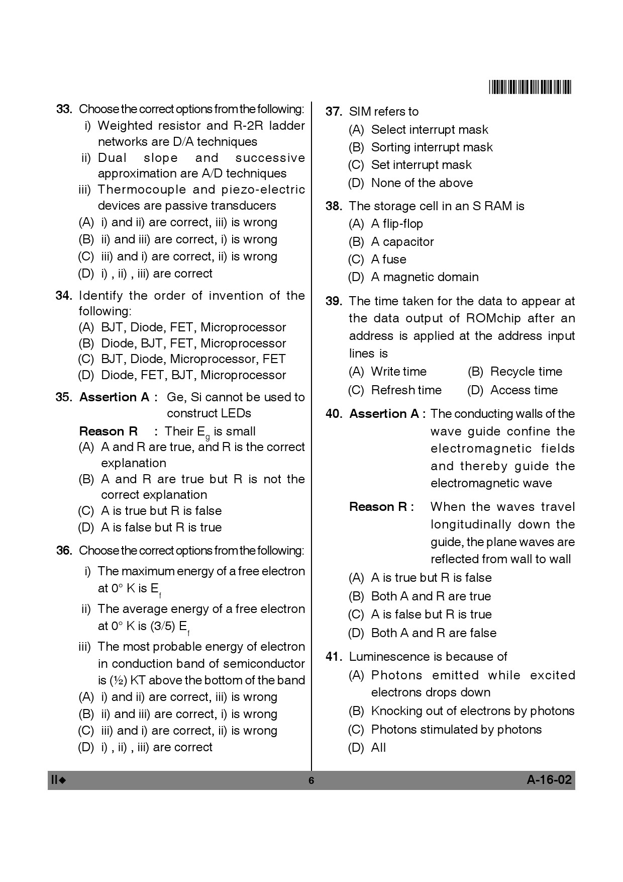 Telangana SET Physical Sciences 2012 Question Paper II 5