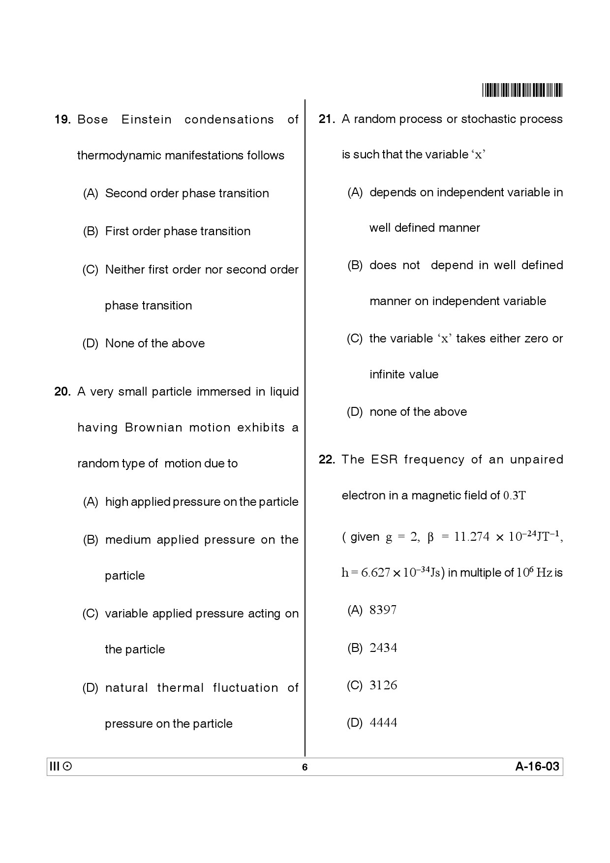 Telangana SET Physical Sciences 2012 Question Paper III 5