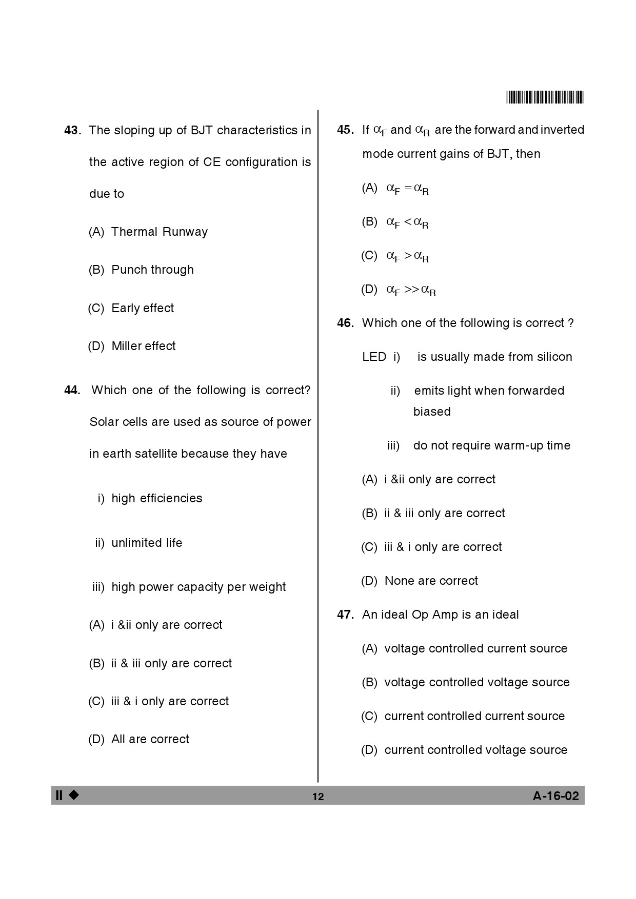 Telangana SET Physical Sciences 2013 Question Paper II 11