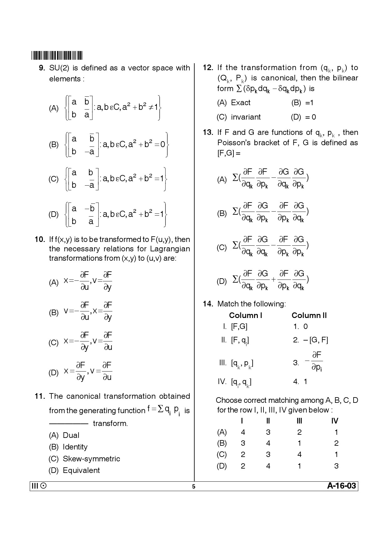 Telangana SET Physical Sciences 2013 Question Paper III 4