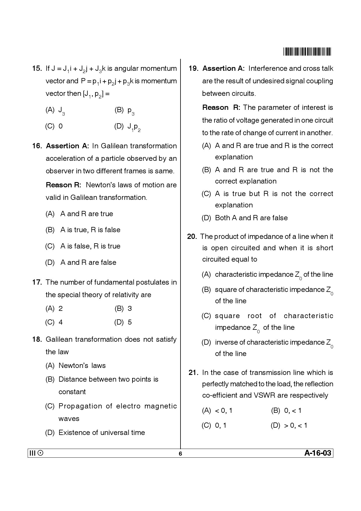 Telangana SET Physical Sciences 2013 Question Paper III 5