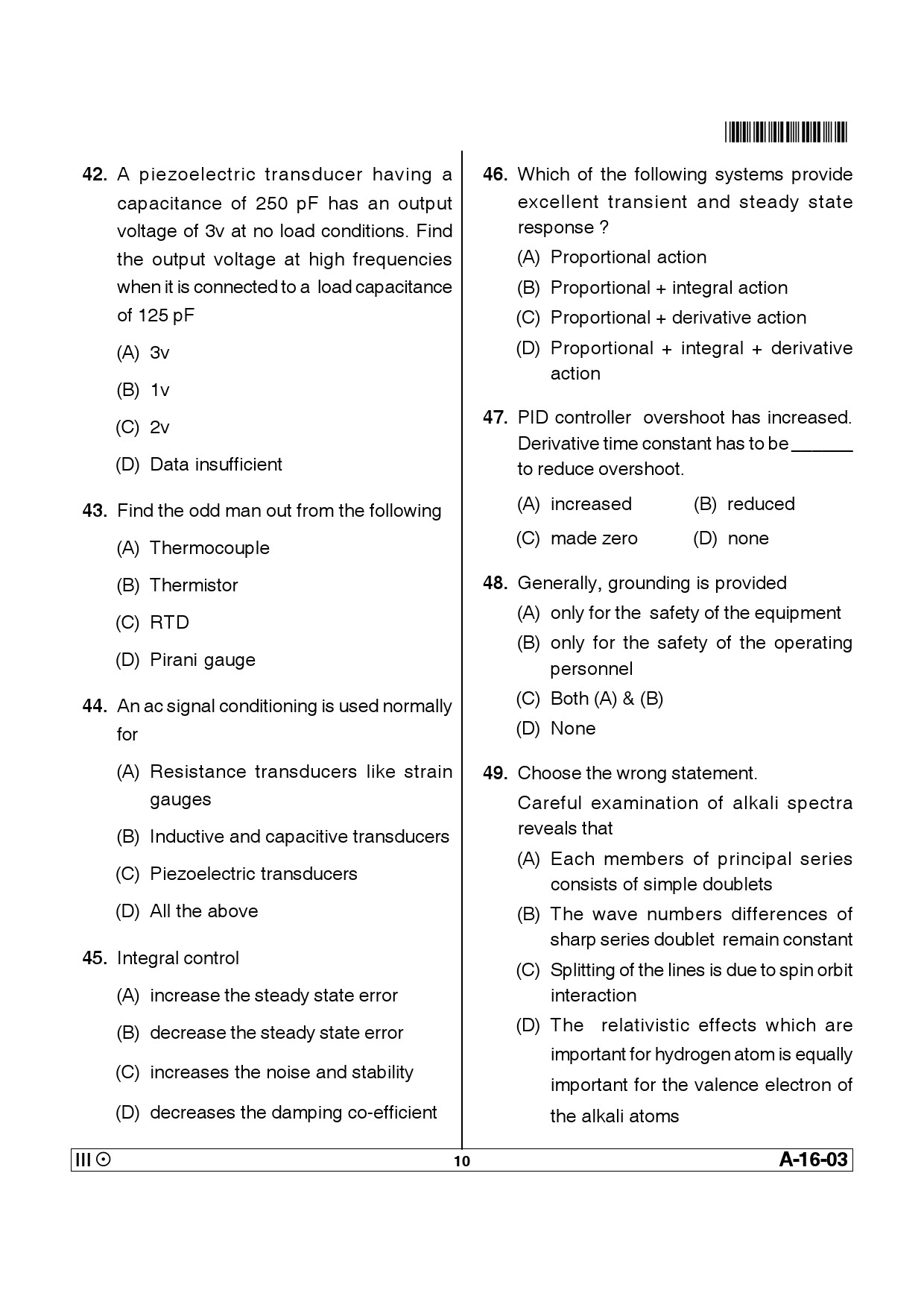 Telangana SET Physical Sciences 2013 Question Paper III 9