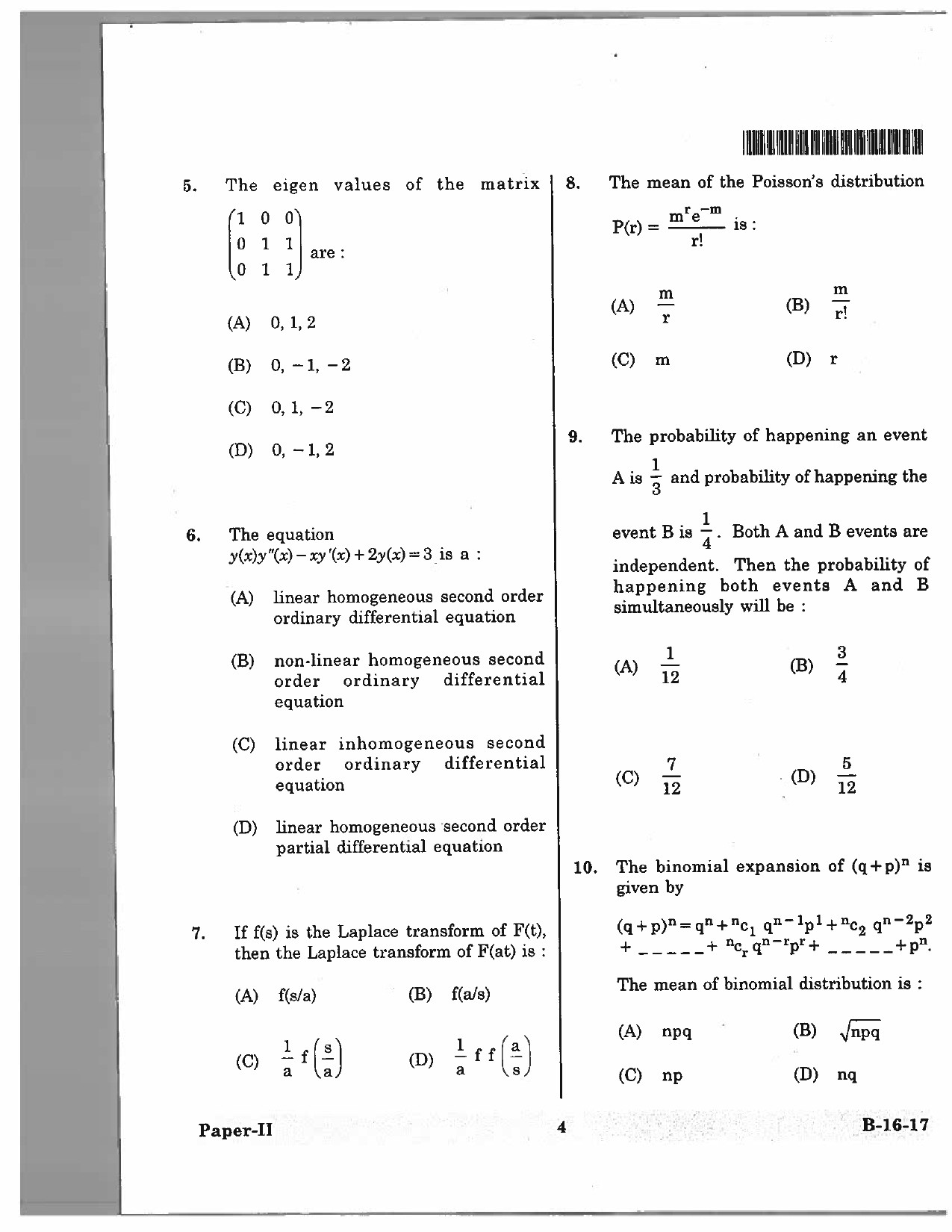 Telangana SET Physical Sciences 2017 Question Paper II 3