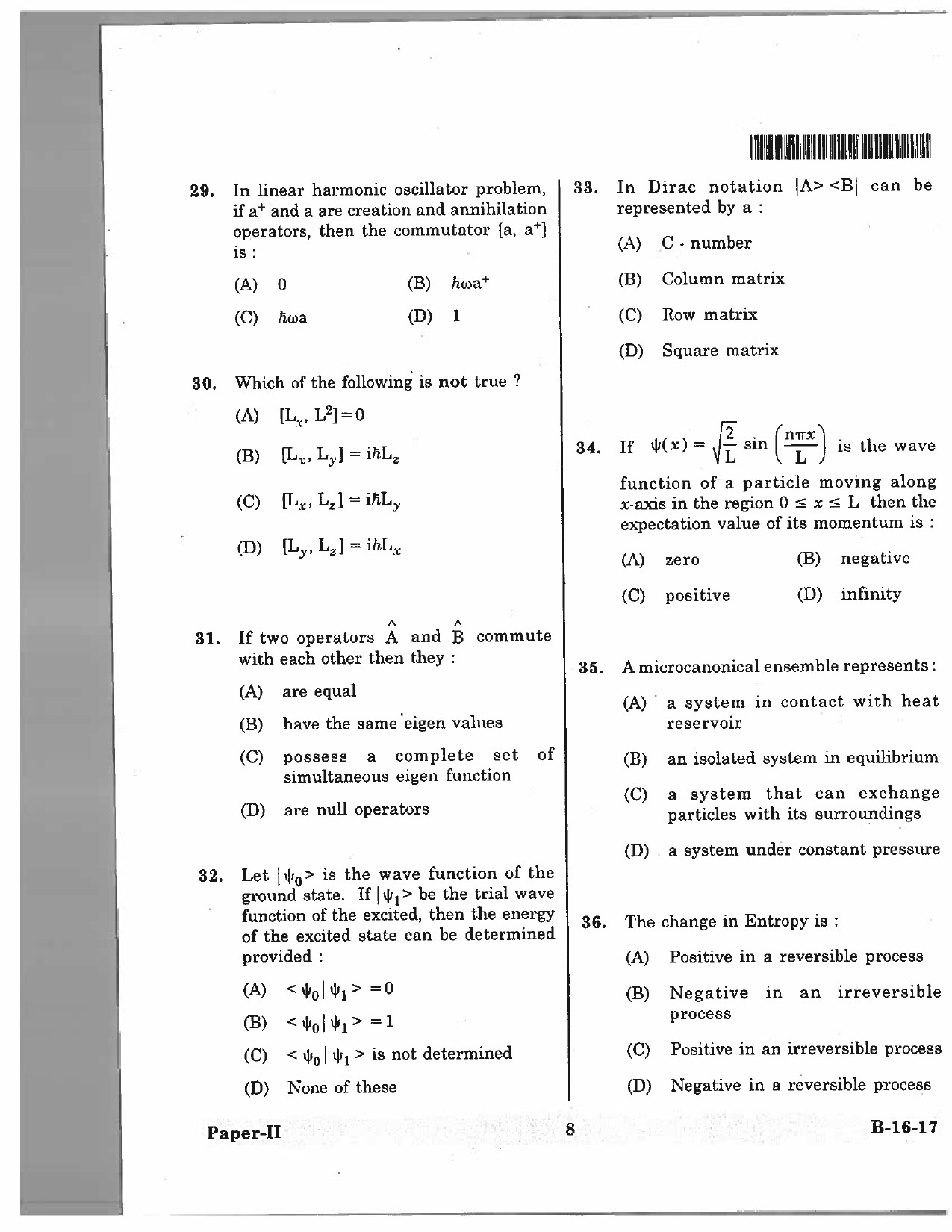 Telangana SET Physical Sciences 2017 Question Paper II 7