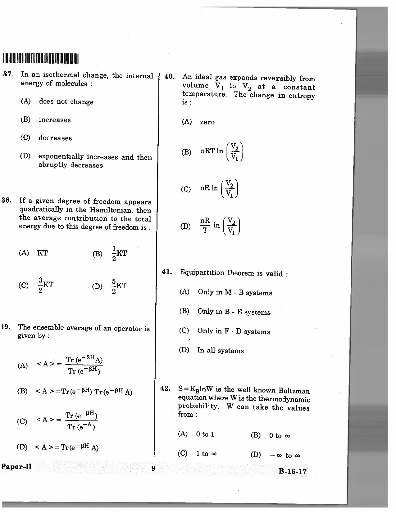 Telangana SET Physical Sciences 2017 Question Paper II 8