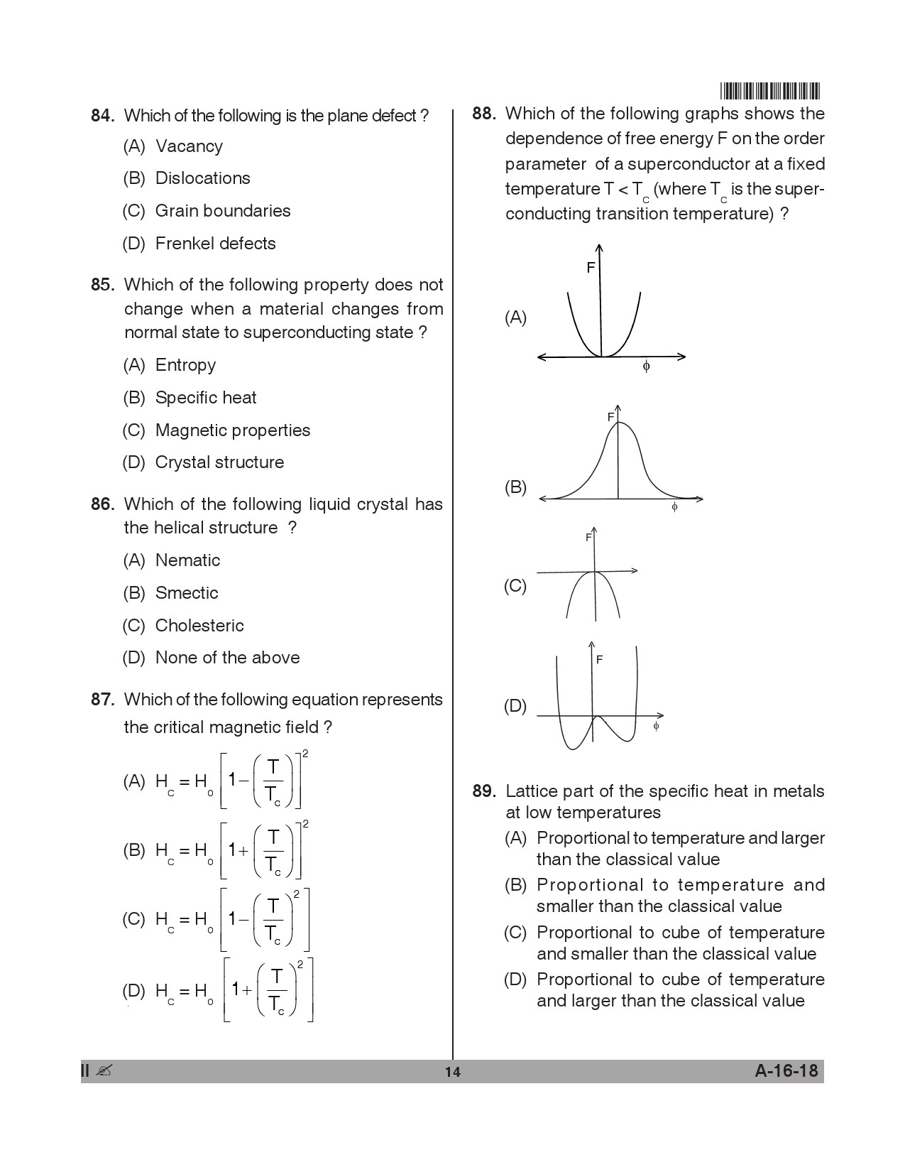 Telangana SET Physical Sciences 2018 Question Paper II 13