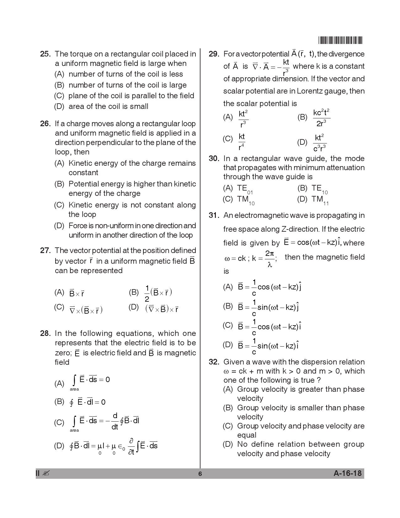 Telangana SET Physical Sciences 2018 Question Paper II 5