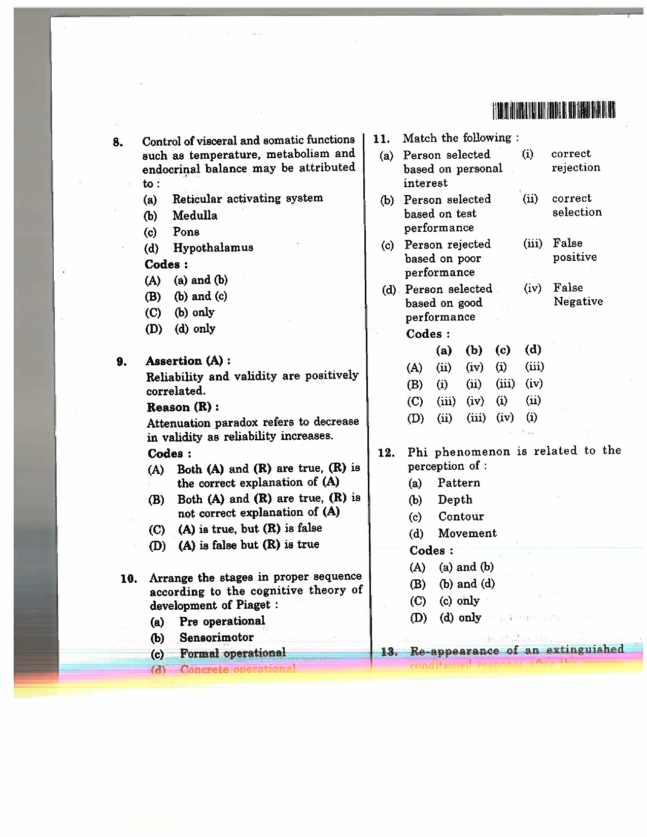 Telangana SET Psychology 2017 Question Paper II 3