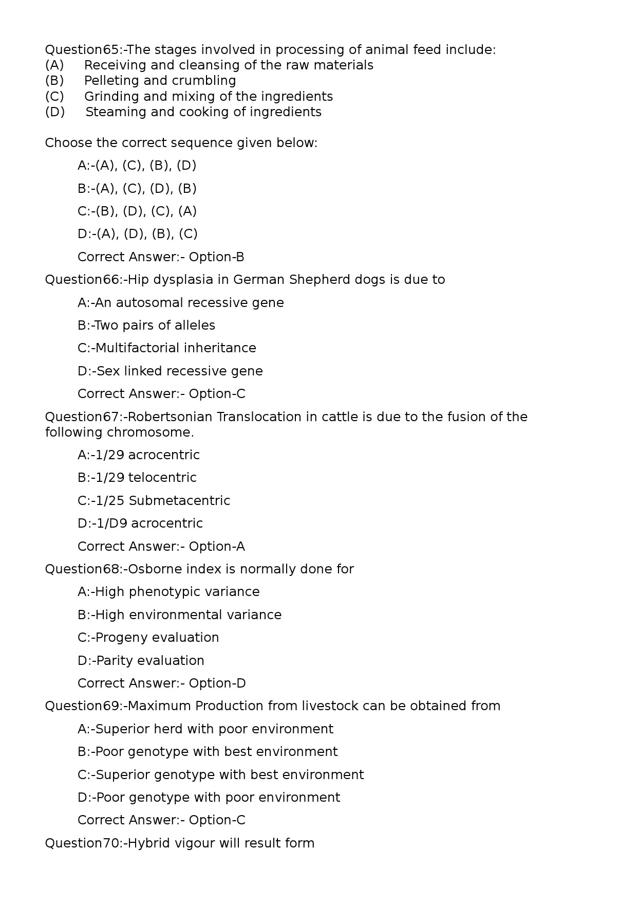 KPSC Veterinary Surgeon Grade II Exam 2023 Code 712023OL 13